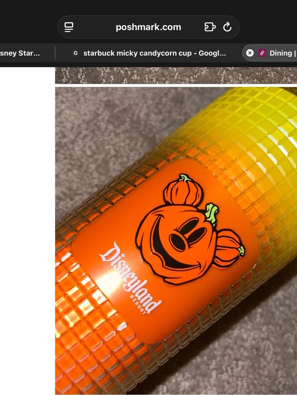 Mickey Halloween Orange Gradient Tumbler Disney